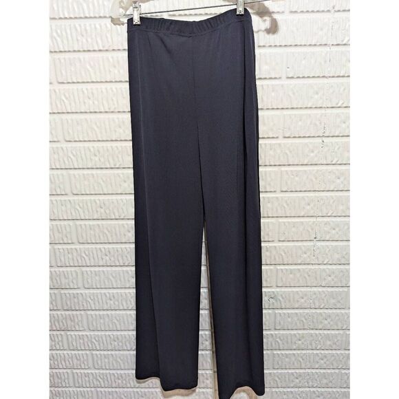 DKNY Women's Dark Navy Blue Soft Knit Straight Leg Pull On Pants Size S - Picture 4 of 7